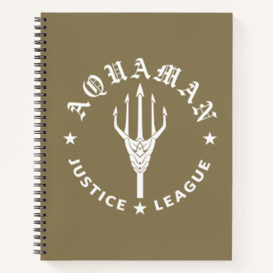 Carnet Ligue de Justice   Aquaman Retro Trident Emblem