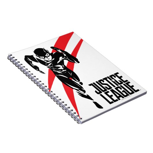 Carnet Ligue de Justice | Flash Running Noir Pop Art (Côté Droit)