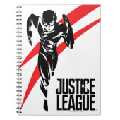 Carnet Ligue de Justice | Flash Running Noir Pop Art (Devant)