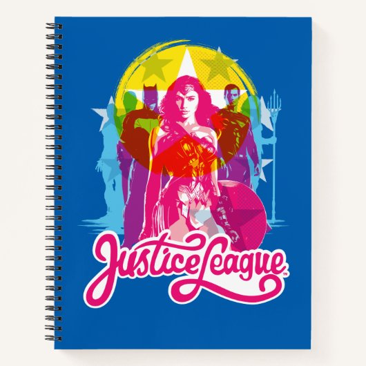 Carnet Ligue de Justice | Retro Group & Logo Pop Art (Devant)