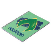 Carnet Ligue de Justice | Symbole Aquaman à demi-teintes (Côté gauche)