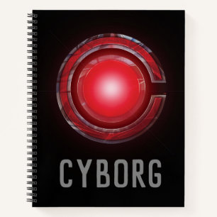 Carnet Ligue de Justice Symbole Cyborg brillant