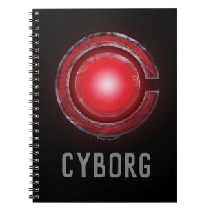 Carnet Ligue de Justice Symbole Cyborg brillant