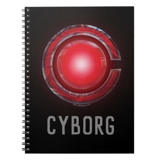 Carnet Ligue de Justice | Symbole Cyborg brillant (Devant)