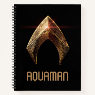 Carnet Ligue de Justice Symbole d'aquaman métallique