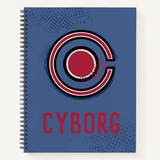 Carnet Ligue de Justice | Symbole de cyborg brosse et dem (Devant)