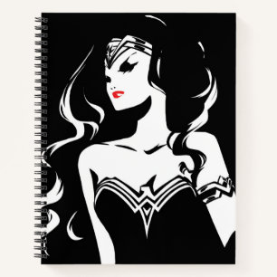 Carnet Ligue de Justice Wonder Woman Noir Pop Art