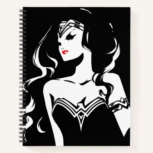 Carnet Ligue de Justice | Wonder Woman Noir Pop Art (Devant)
