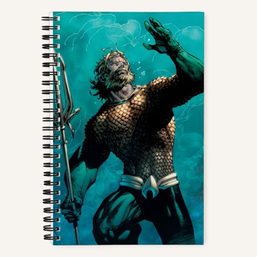 Carnet Ligue Justice #10 Aquaman Noyé Variant de Terre (Recto)