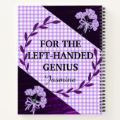 Carnet Lilac à gauche En vichy Floral Custom School (Dos)