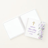 Carnet Lilac Flowers First Communion Guest Book (Intérieur)