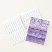 Carnet Lilac Lace et Mariage en bois de grange (Intérieur)