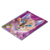 Carnet Lilac Lynx pointe Chat siamois dans le violet (Côté gauche)