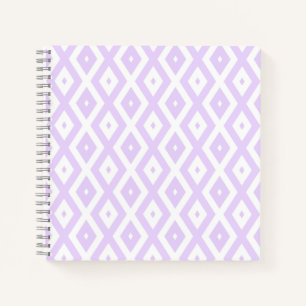 Carnet Lilac motif de diamants violet et blanc