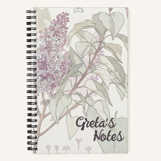 Carnet Lilac personnalisé (Recto)
