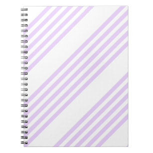 Carnet Lilac purple and white five stripes pattern