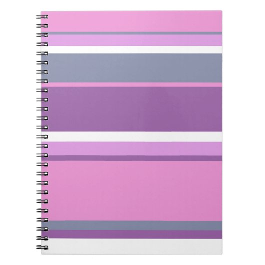 Carnet Lilac rayures (Devant)