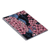 Carnet Lilac rose sur bleu foncé (Côté Droit)
