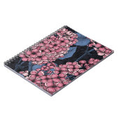 Carnet Lilac rose sur bleu foncé (Côté gauche)