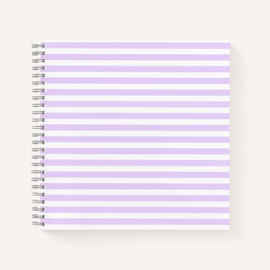 Carnet Lilac violet et blanc bonbons rayures (Devant)