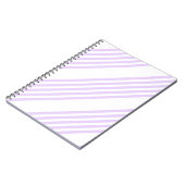Carnet Lilac violet et blanc cinq bandes motif (Côté gauche)