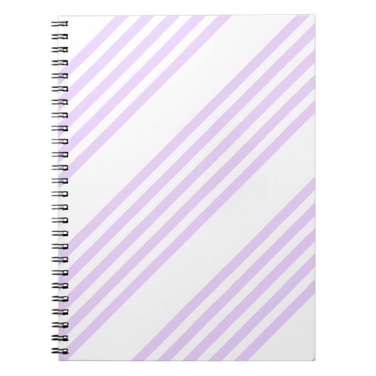 Carnet Lilac violet et blanc cinq bandes motif (Devant)