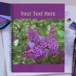 Carnet Lilacs violets lors d'un Printemps Personnalisé