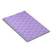 Carnet Lilas bleu violet pourpre cercle points (Côté Droit)
