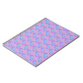 Carnet Lilas bleu violet pourpre cercle points (Côté gauche)