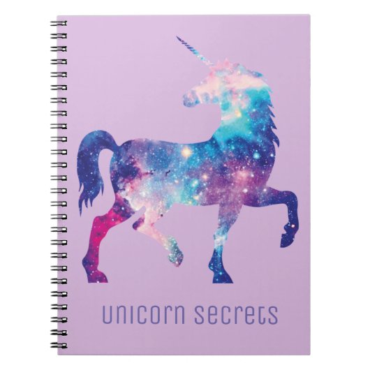 Carnet lilas de secrets de licorne (Devant)