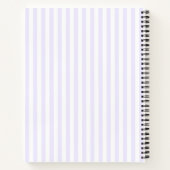 Carnet Lilas Violet Blanc Coquette Esthétique  Monogramme (Dos)