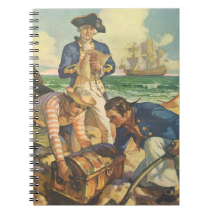 Carnet L'île au trésor, Contes de fées vintage Pirates