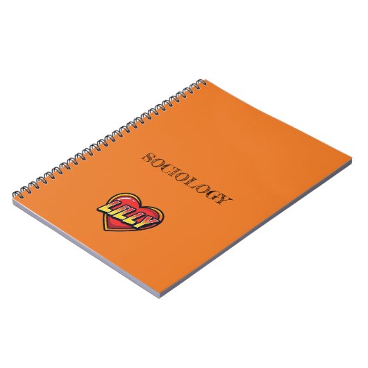 Carnet Lilly Heart Orange (Côté gauche)
