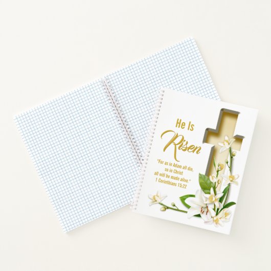 Carnet Lily Cross Scripture personnalisée Verset (Intérieur)