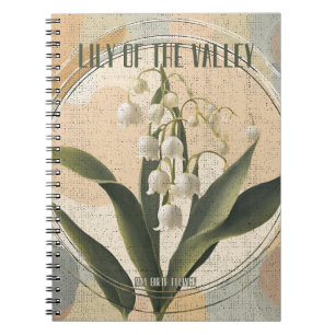 Carnet Lily de la vallée Vintage mai Fleur du mois de nai