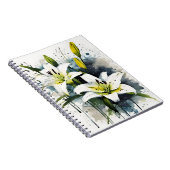 Carnet Lily - Fleurs à l'aquarelle (Côté Droit)
