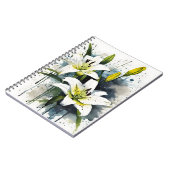 Carnet Lily - Fleurs à l'aquarelle (Côté gauche)