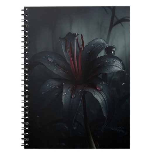 Carnet Lily noire gothique (Devant)