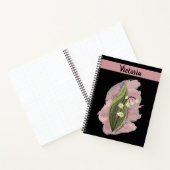 Carnet Lily of the Valley Happiness Personnalisé Black (Intérieur)