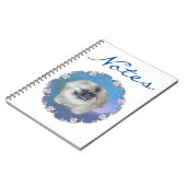 Carnet Lily Pékin sur fond bleu (Côté gauche)
