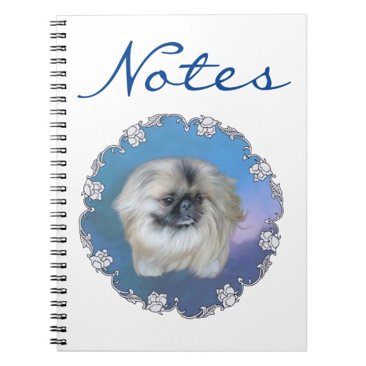 Carnet Lily Pékin sur fond bleu (Devant)