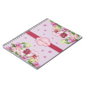 Carnet Lily & Peony Floral Purple (Côté gauche)
