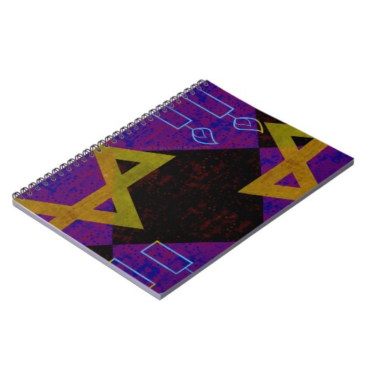 Carnet L'image à thème Hanukkah de SlipperyJoe's jaune do (Côté gauche)
