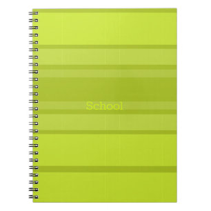 Carnet Lime et couleur vert foncé rayure moderne