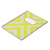 Carnet Lin Beige et citron vert Mod X Chevron Monogram (Côté gauche)