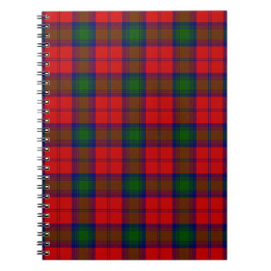 Carnet Lindsay tartan rouge vert plaid