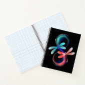 Carnet L'infini avec des libellules lumineuses (Intérieur)