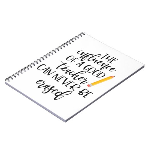 Carnet L'influence d'un bon enseignant ne peut jamais êtr (Côté gauche)