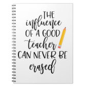 Carnet L'influence d'un bon enseignant ne peut jamais êtr (Devant)