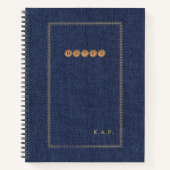 Carnet Linge Brodé de Style Hérité avec Or (Devant)